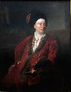 Nicolas de Largilliere Portrait of Jean Baptiste Forest oil